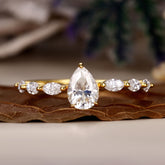 IRIS Pear Shaped Vintage Solitaire Ring